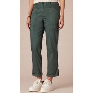 Democracy 'Ab-solution' Green High Rise Roll Cuff Utility Pants sz 10